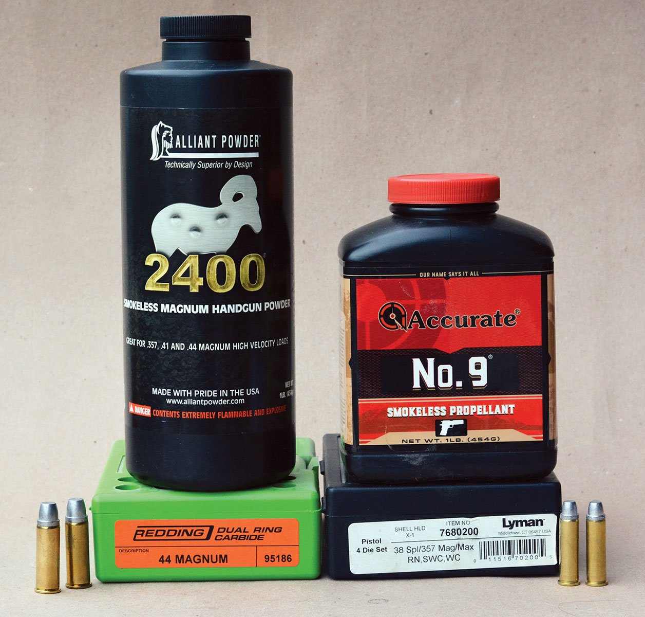 Accurate No. 9 is a good substitute for Alliant 2400 powder in 357 and 44 Magnum revolvers. However, be certain to use standard primers and do not reduce data.